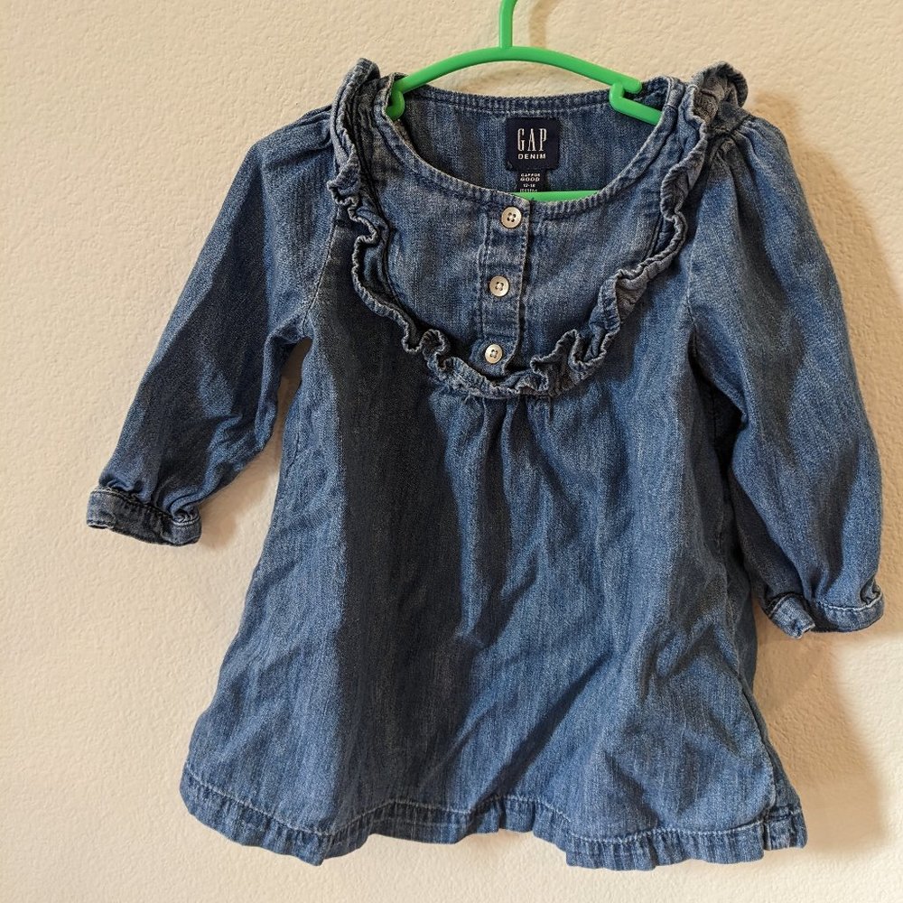 Gap baby denim dress 18M